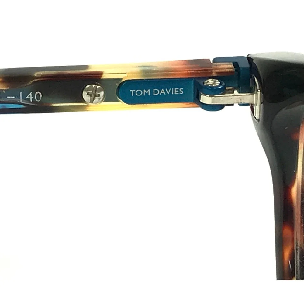 Tom Davies Eyeglasses Frames TD702 Col. 1979 Blue Brown Tortoise 51-15-140